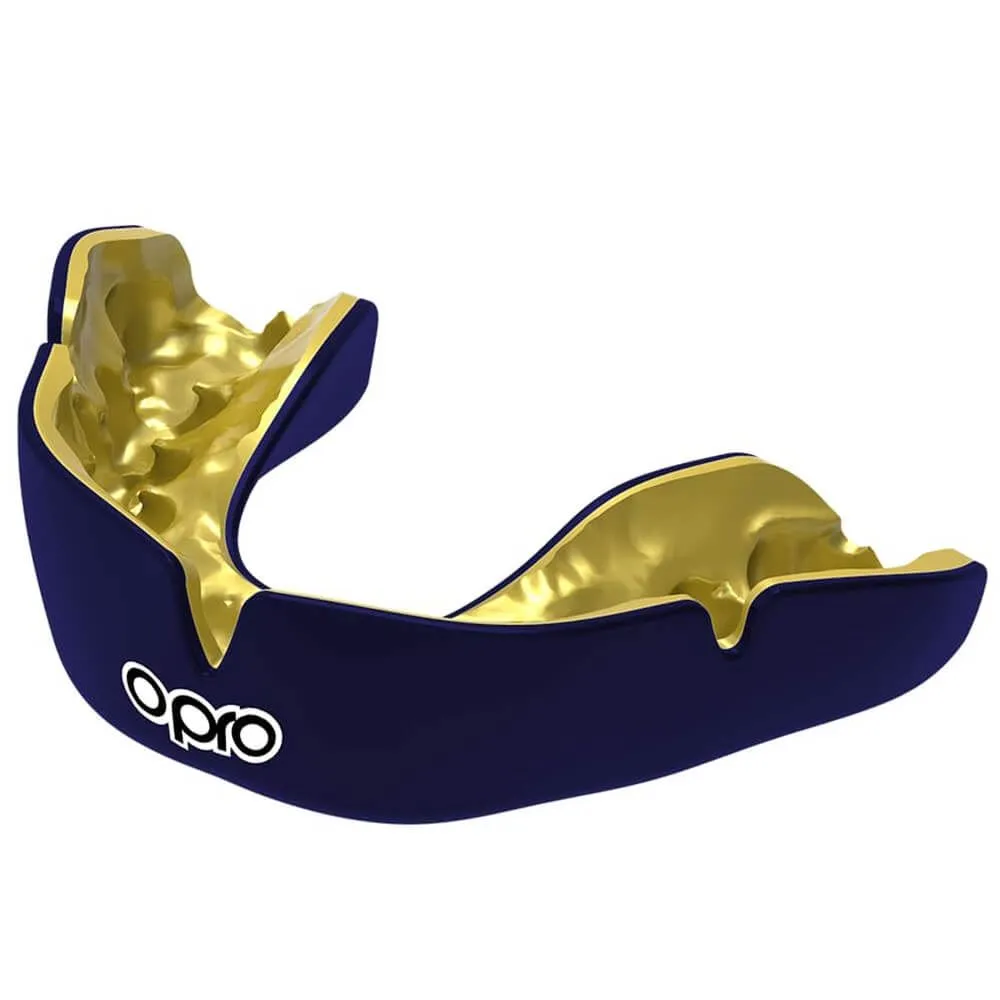 Opro Instant Custom-Fit Single Colour Mouthguard Gold Junior