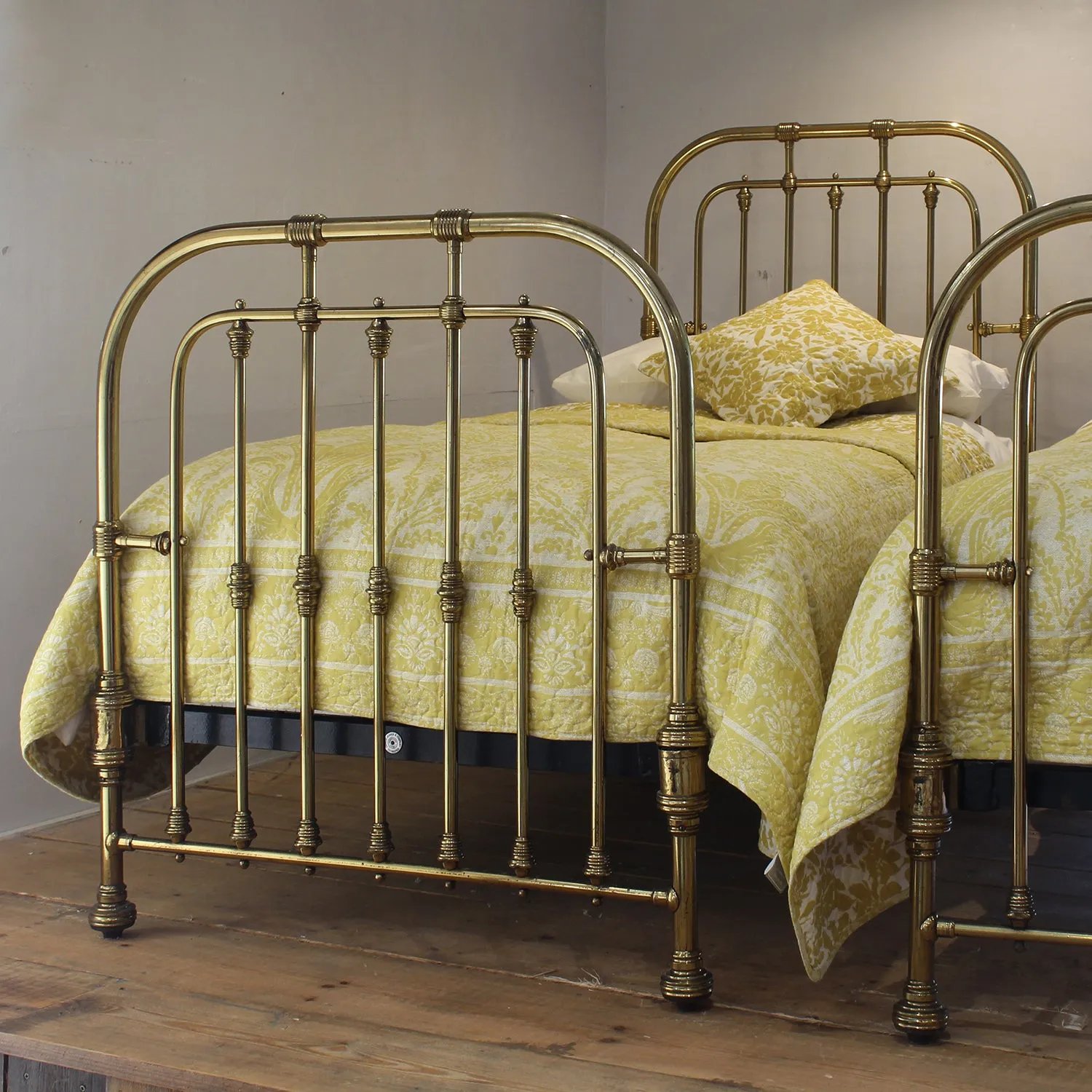 Pair of Single Brass Beds, MP64 - 25% OFF