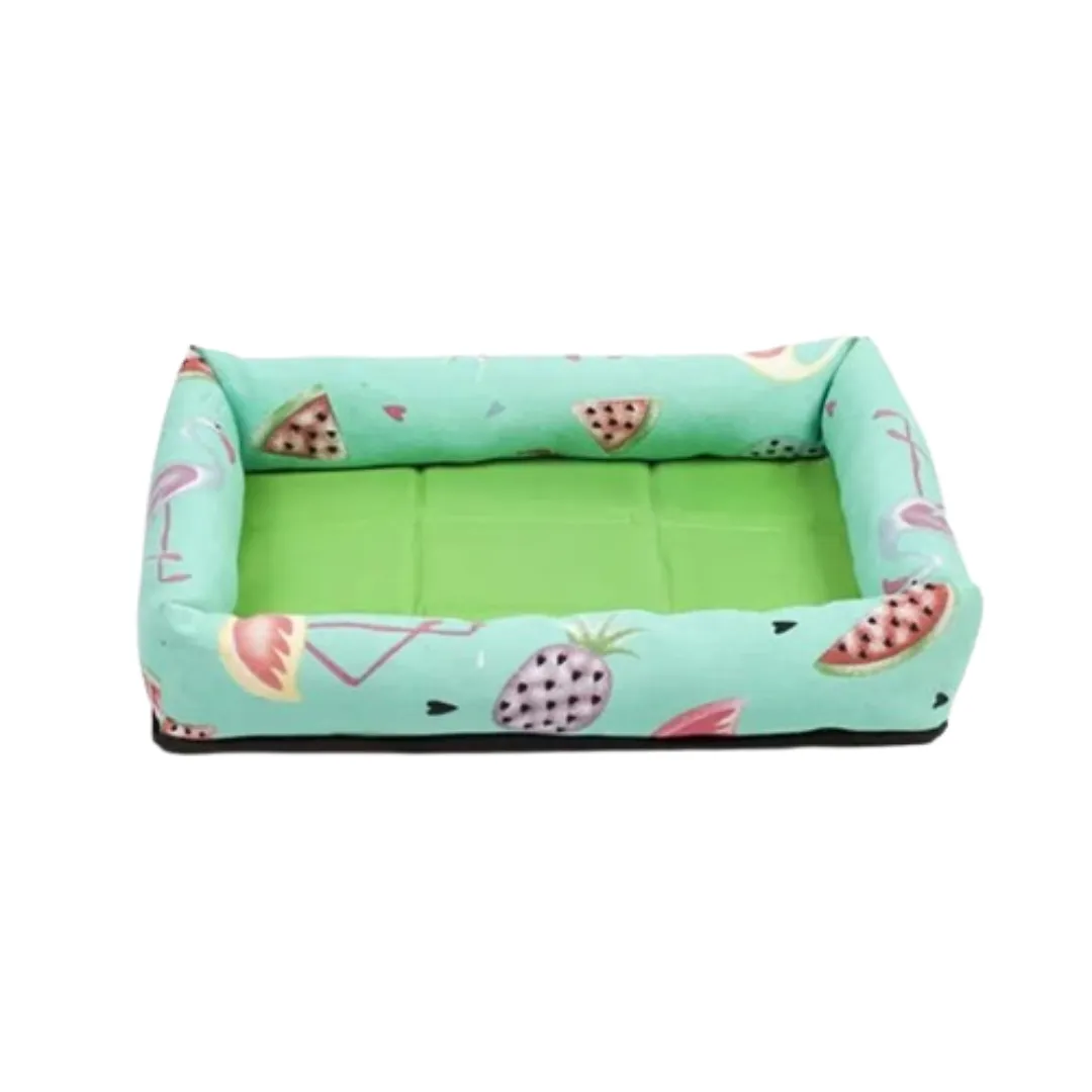 PetAffairs Sleep Cushion Summer Cartoon Print Pet Bed