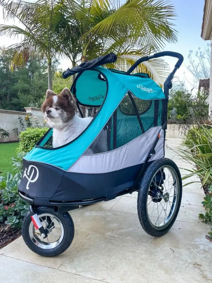 Petique Trailblazer Pet Jogger - Elevate Adventures with Safety-Tested Design, Shock-Absorbing Wheels, and Bike Adapter Compatibility for Versatile Outdoor Bonding - Ideal for Pets of All Sizes