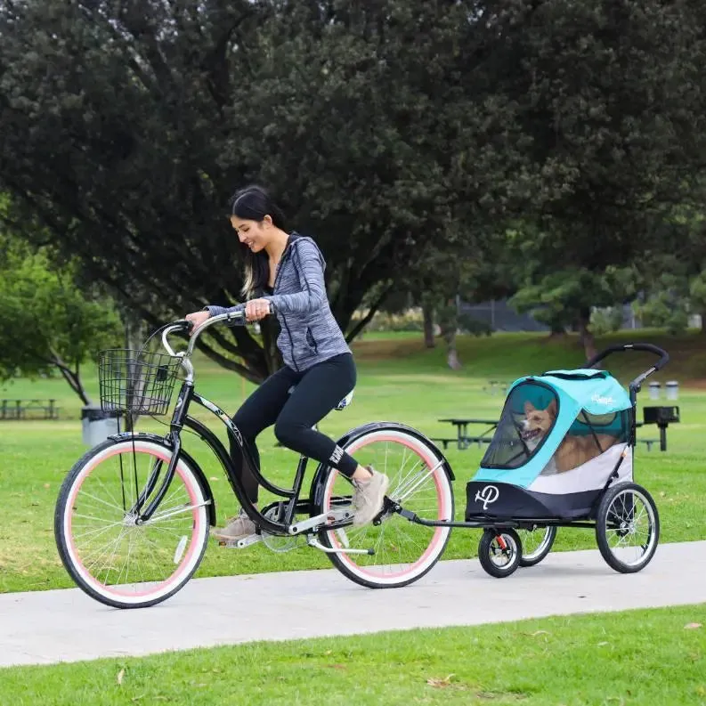 Petique Trailblazer Pet Jogger - Elevate Adventures with Safety-Tested Design, Shock-Absorbing Wheels, and Bike Adapter Compatibility for Versatile Outdoor Bonding - Ideal for Pets of All Sizes