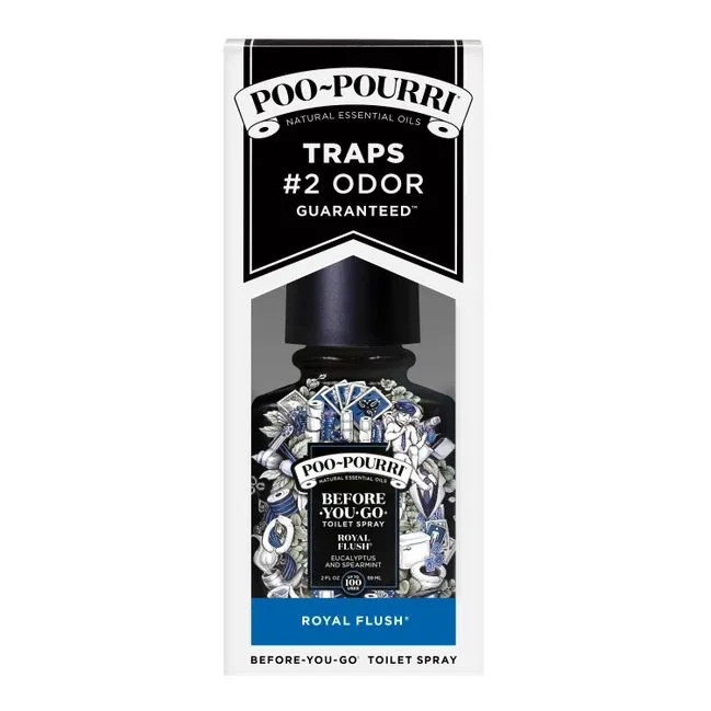 Poo~Pourri Royal Flush Toilet Spray in Eucalyptus   Spearmint Scent | 2 oz. Mini Bathroom Air Freshener Deodorizer