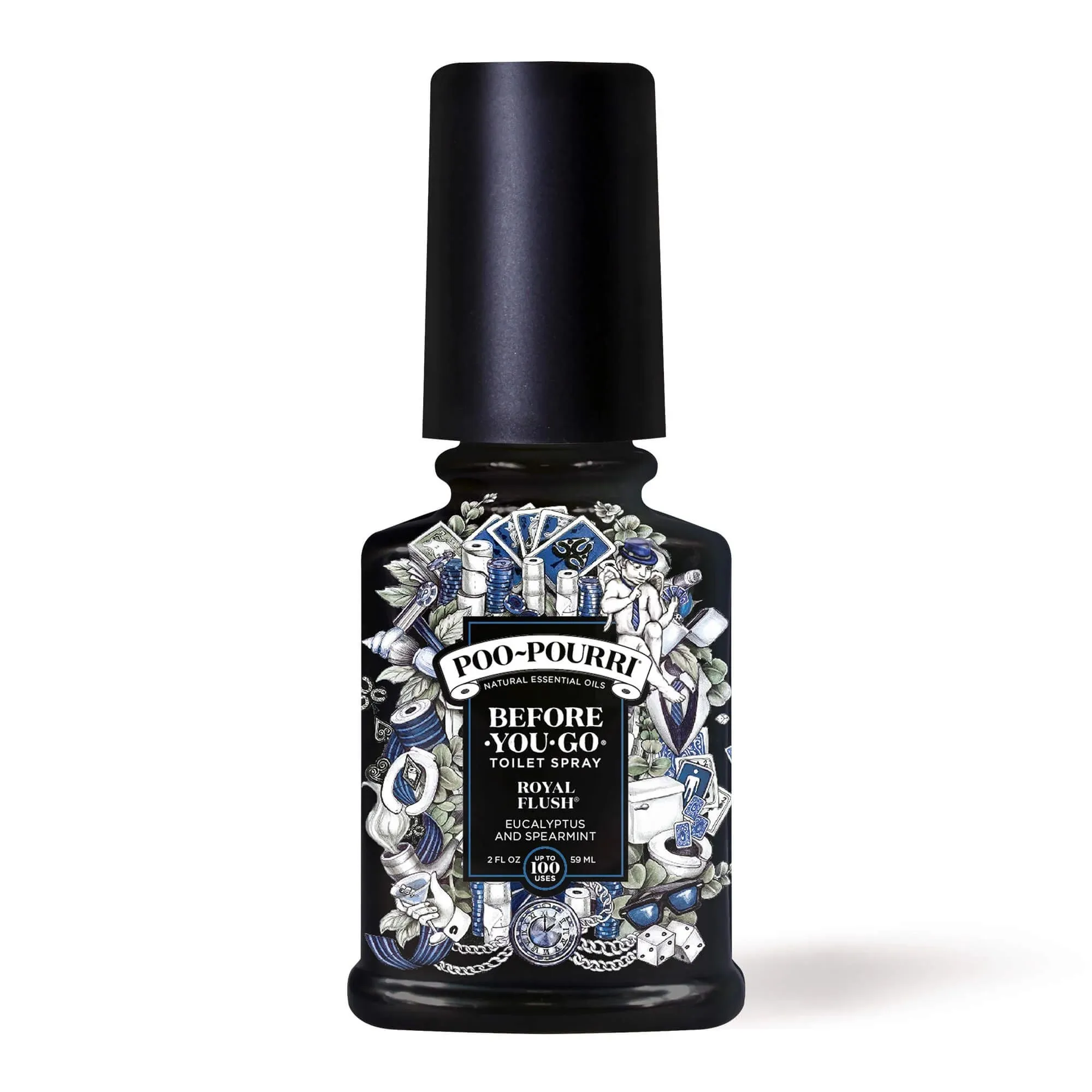 Poo~Pourri Royal Flush Toilet Spray in Eucalyptus   Spearmint Scent | 2 oz. Mini Bathroom Air Freshener Deodorizer