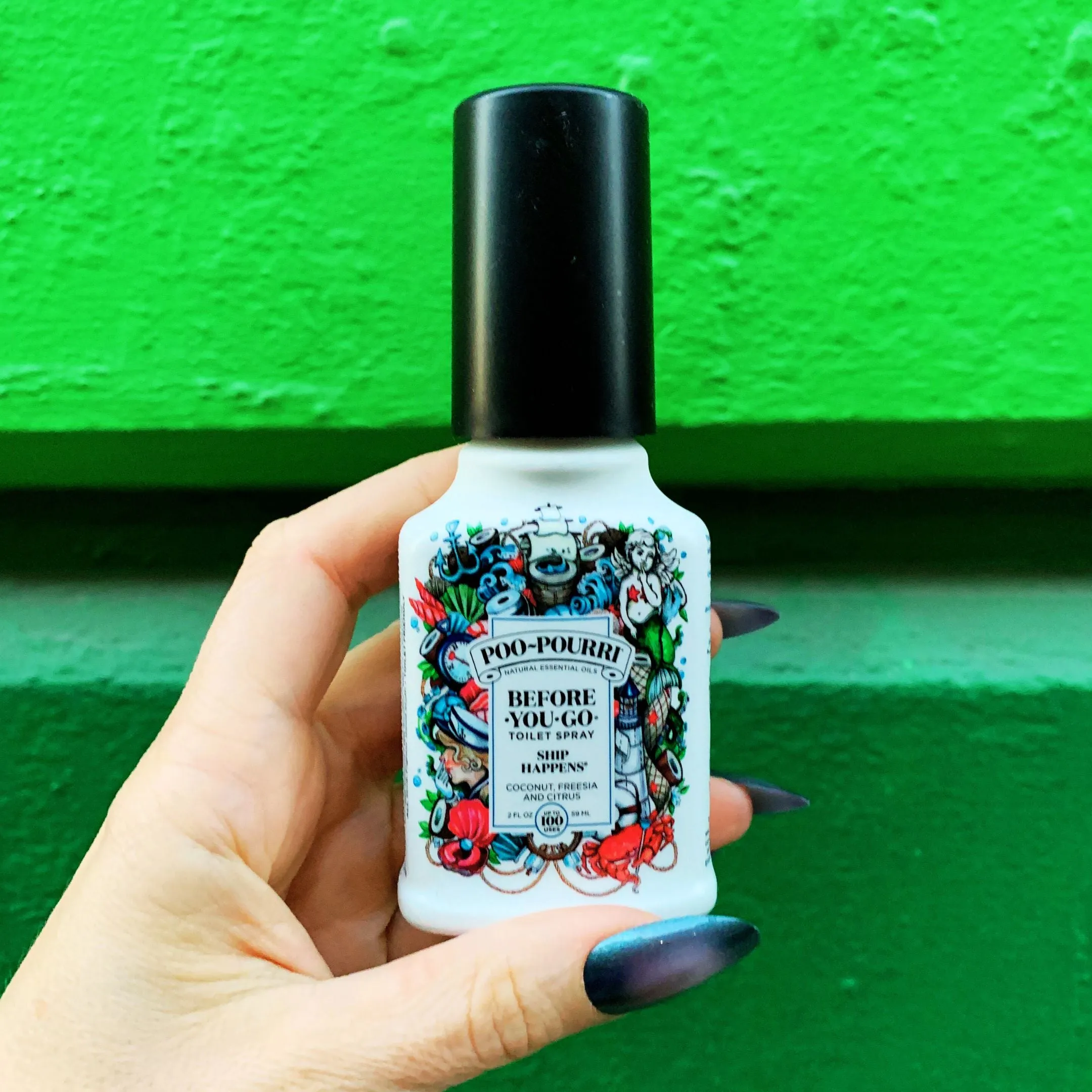 Poo~Pourri Ship Happens Toilet Spray in Coconut   Freesia   Citrus Scent | 2 oz. Mini Bathroom Air Freshener Deodorizer