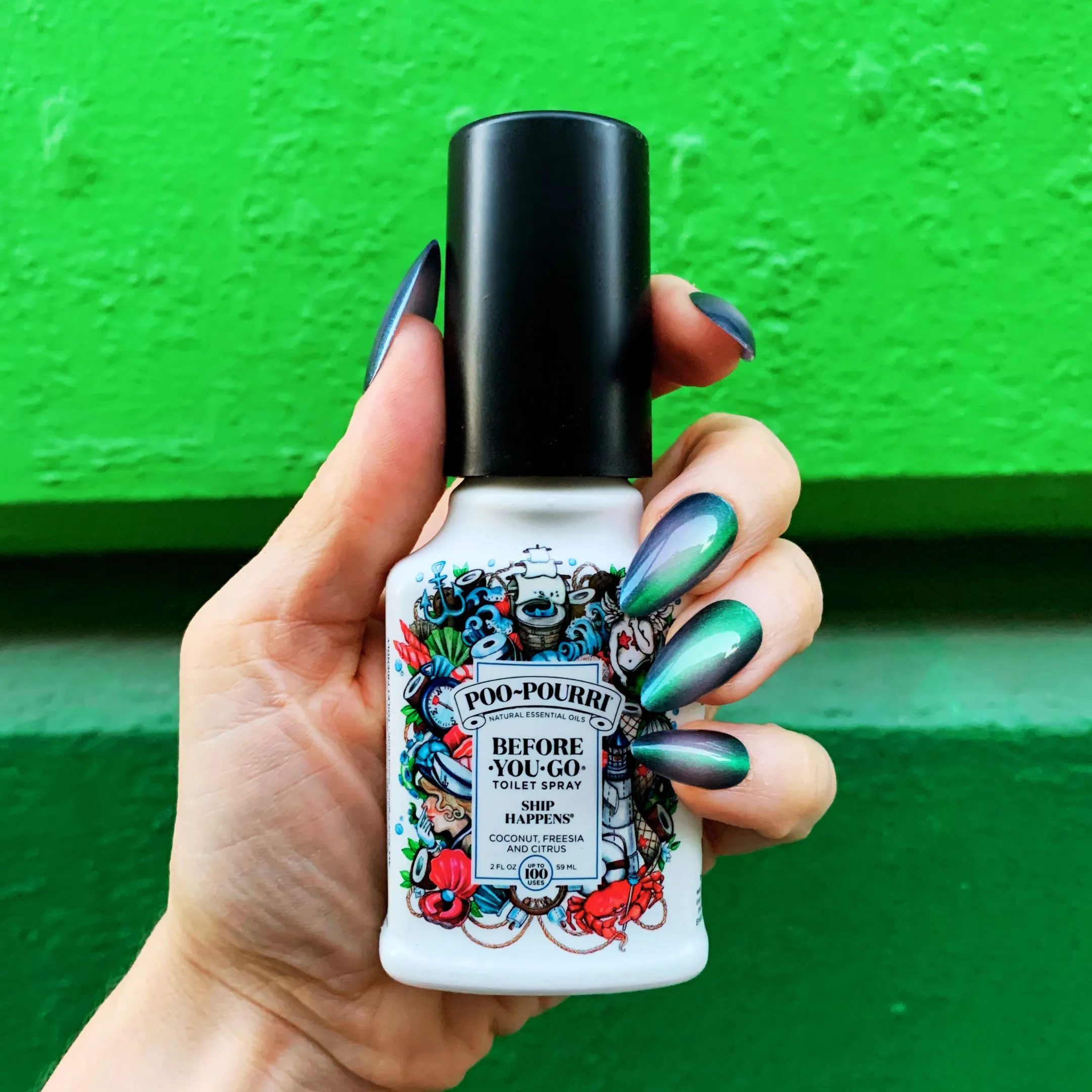 Poo~Pourri Ship Happens Toilet Spray in Coconut   Freesia   Citrus Scent | 2 oz. Mini Bathroom Air Freshener Deodorizer