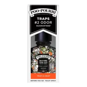 Poo~Pourri Trap-A-Crap Toilet Spray in Cedarwood   Citrus Scent | 2 oz. Mini Bathroom Air Freshener Deodorizer