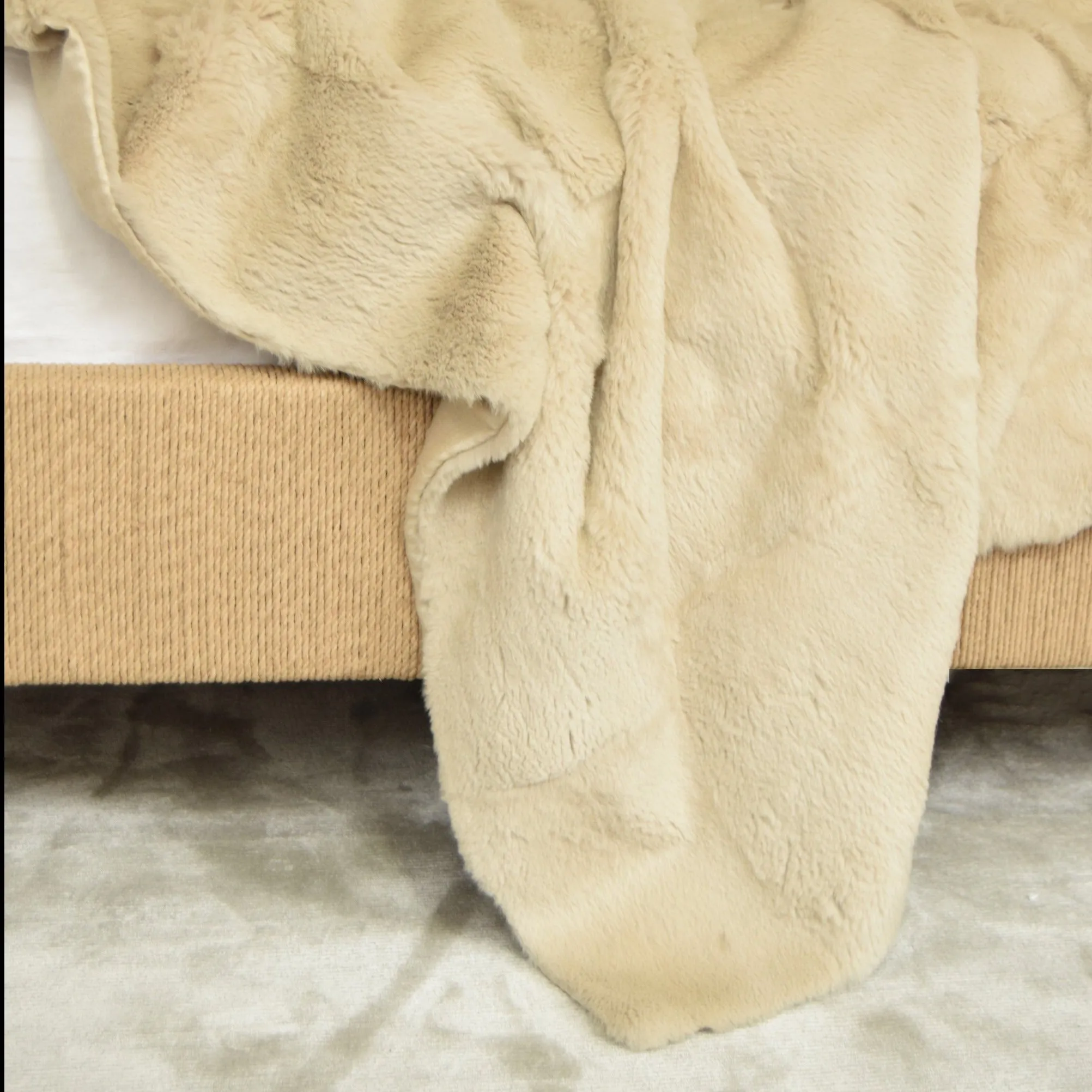 Rabbit & Raw Silk Throw