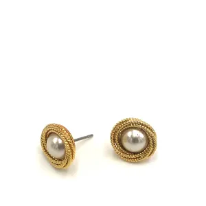 Rope Pearl Stud Earrings