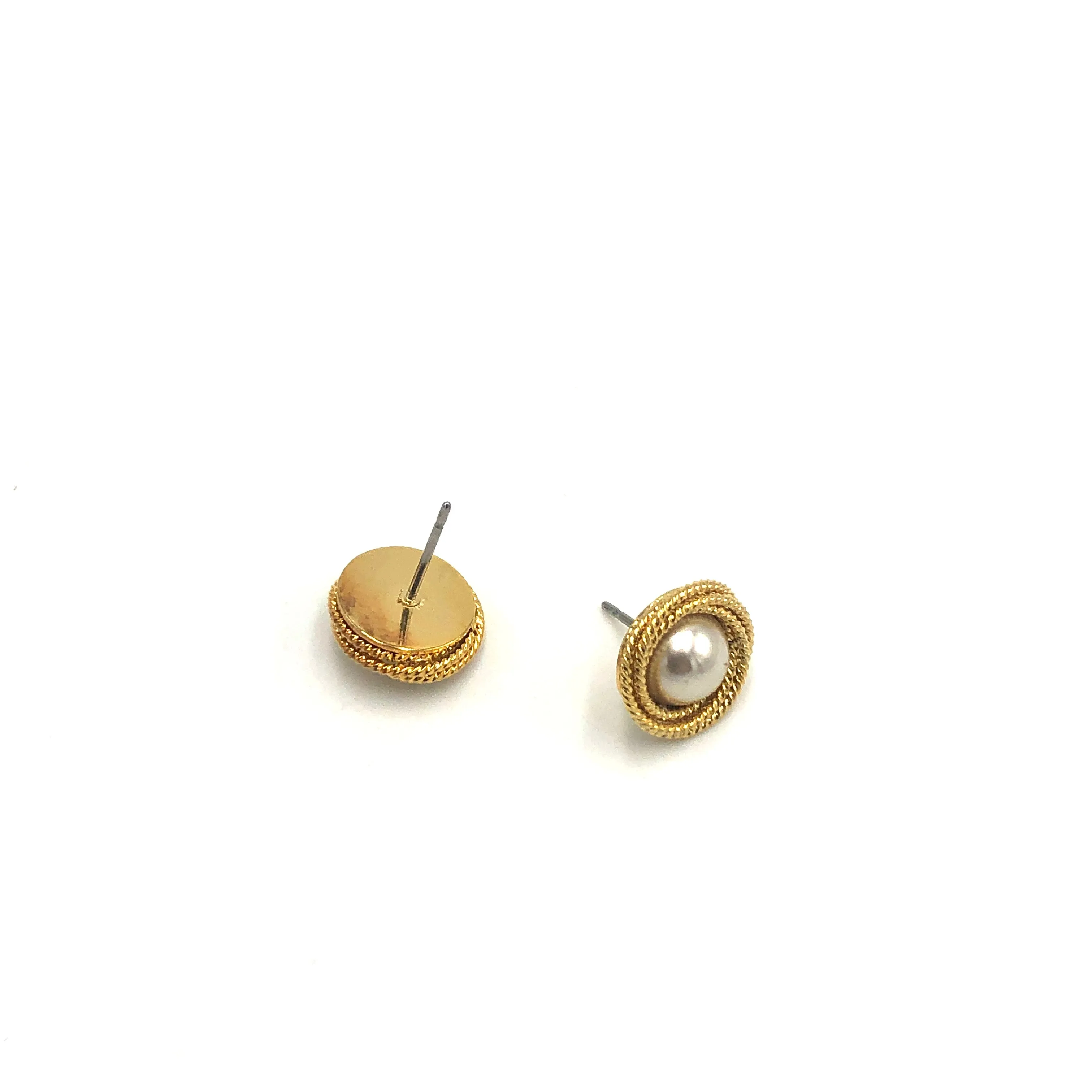 Rope Pearl Stud Earrings