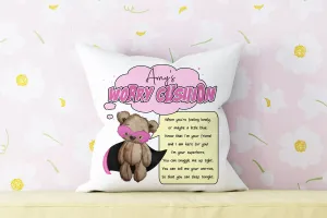 Superbear Pink Worry Cushion