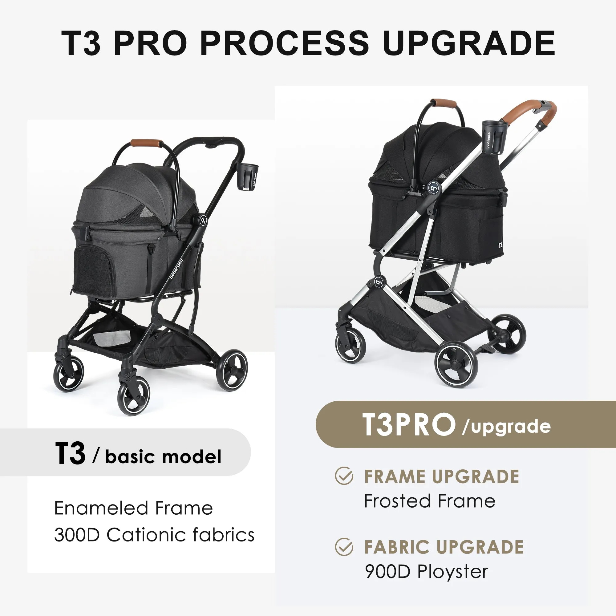 T3 Pro 3-in-1 Pet Stroller