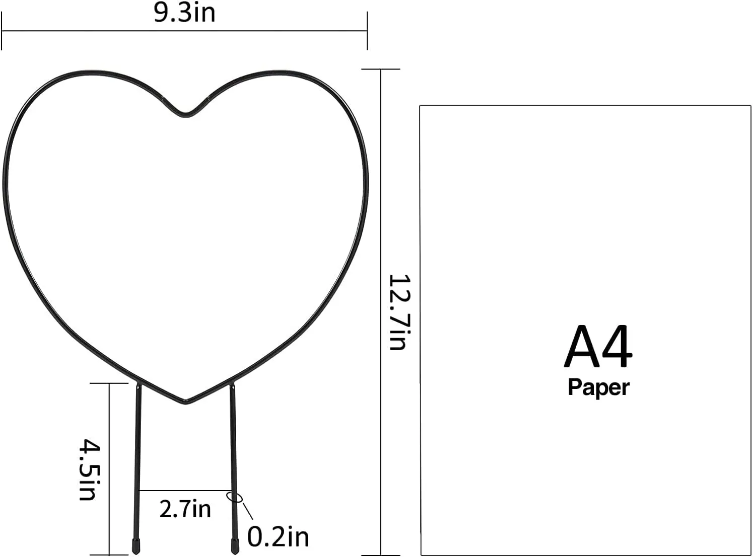 Urban Plant Heart Shaped Trellis for Climbing Plants - (Pack of 2)