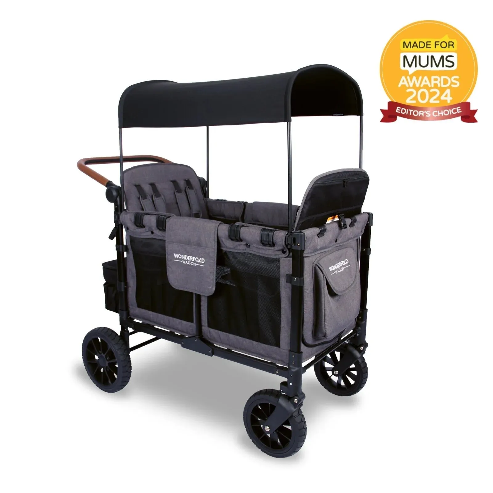 W4 Luxe Quad Stroller Wagon - Charcoal Grey