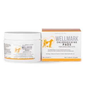 Wellmark Chlorhexidine Pads for Dogs & Cats - 50 pads