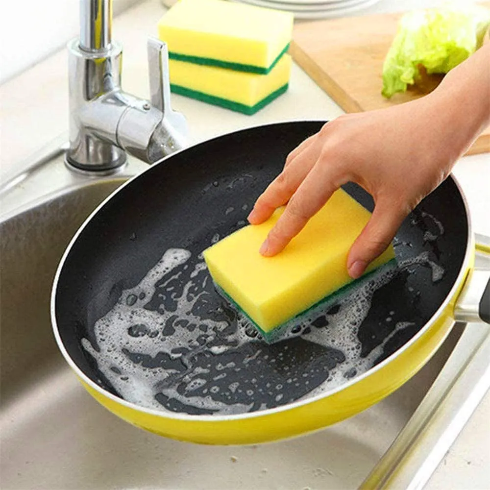 Yellow Scrubbing Sponge (4 Pcs)